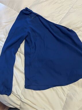 Shinestar Electric Blue One-Shoulder Top